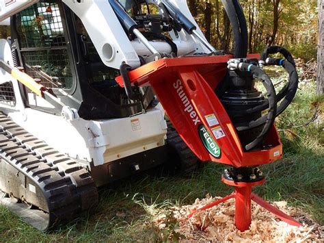 removing tree stumps with skid steer|stumpex skid grinder attachment.